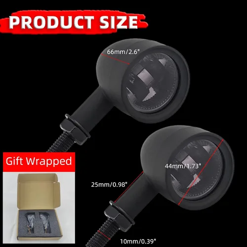 Miniatura 7 de FATECIM 2 luces LED de señal de giro para motocicleta, luces de conducción de alta resistencia, intermitentes traseros para Bobber Harley, Honda