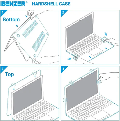Miniatura 6 de IBENZER Compatible con Funda para MacBook Pro de 15 Pulgadas 2019 2018 2017 2016 A1990 A1707, Funda Rígida de Plástico con Cubierta de Teclado