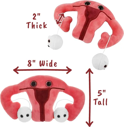 Miniatura 4 de GIANT MICROBES Juguete de peluche de útero, regalos de histerectomía, conciencia de endometriosis, regalos feministas, regalo de fertilidad, regalo
