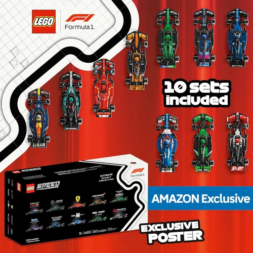 Miniatura 2 de LEGO Speed Champions Ultimate Formula 1 Paquete de coleccionista – Contiene 10 juegos en 1 – Incluye póster exclusivo – Kit coleccionable de coche