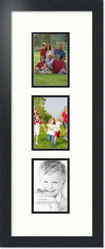 Miniatura 10 de ArtToFrames Marco de fotos tipo collage con estera doble con 3 aberturas de 5x7 y marco negro satinado Uva