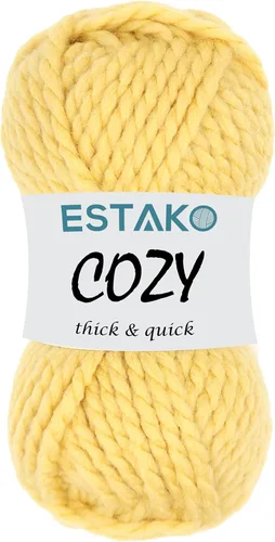 Miniatura 17 de Estako Cozy Thick & Quick Yarn - Hilo acogedor grueso y rápido, 20% lana, 80% acrílico, suave, súper voluminoso, peso #6, para tejer y hacer 50187