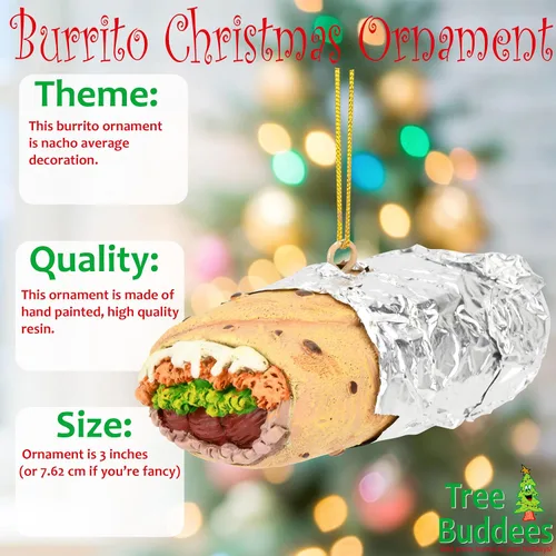 Miniatura 2 de Tree Buddees Burrito envuelto en papel de aluminio adorno navideño