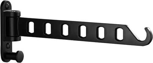 Tendedero de ropa para colgar en la pared, colgador de ropa, colgador de ropa, ganchos de ropa de metal, color negro