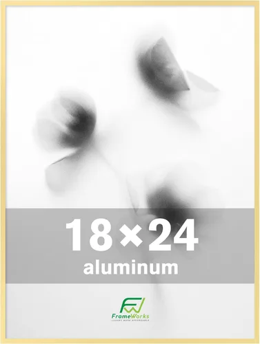 Miniatura 24 de FrameWorks Marcos para póster de aluminio cepillado de 12 x 18 pulgadas, diseño moderno de metal cepillado con plexiglás inastillable, perfecto