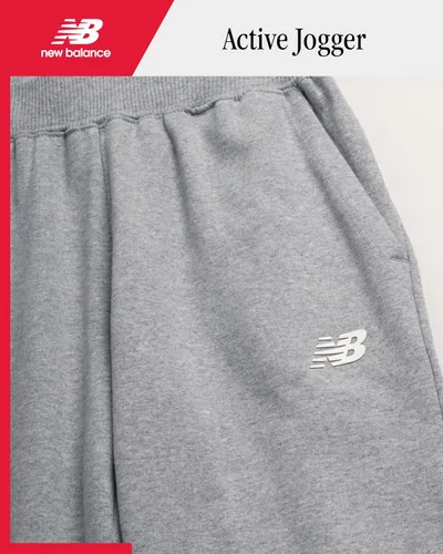 Miniatura 9 de New Balance Pantalones deportivos para niña, forro polar de mezcla de algodón suave con cordón y bolsillos (tallas 8-16)