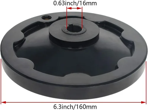 Miniatura 2 de Heyiarbeit Manivela de alta calidad para volante, 6.299 in/6.30 pulgadas de diámetro de orificio para la mayoría de la máquina, torno de madera