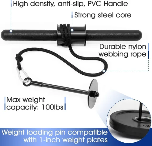 Miniatura 4 de Yes4All Wrist and Forearm Blaster, Build Massive Grip Strength & Muscles with Steel Wrist Roller & Forearm Roller, Heavy Duty Arm Blaster Fits 1" &
