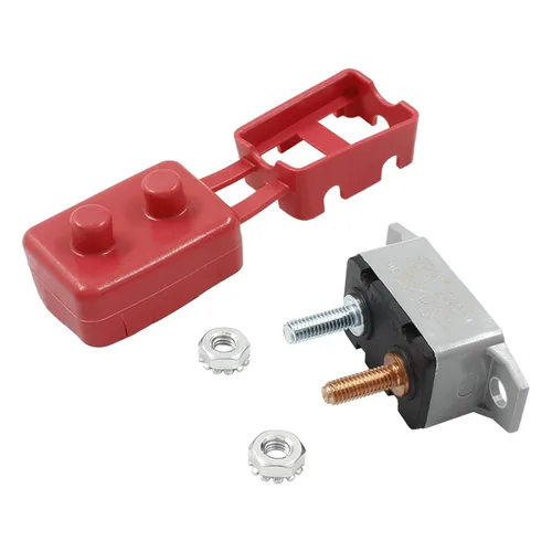 Miniatura 3 de Bonsicoky Disyuntor de reinicio automático de 15 A 12 V con tapa y perno, interruptor de parada corta para automóvil, barco, RV