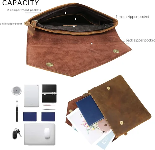 Miniatura 3 de Suohu - Bolso de mano de piel para hombre