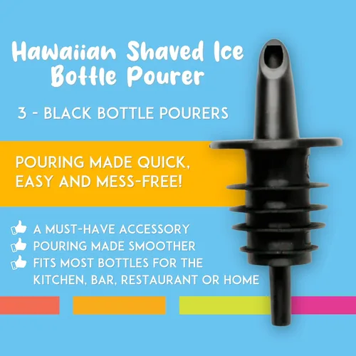 Miniatura 2 de Versadores de botella con control preciso de jarabe de Hawaiian Shaved Ice - Boquillas profesionales para sabores de cono de nieve y bebidas