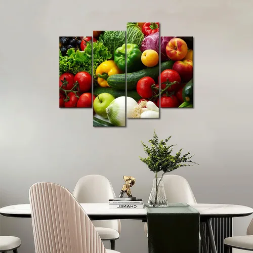 Miniatura 6 de Las diversas verduras coloridas de la pintura del arte de la pared de las imágenes imprimen en la comida de la lona la imagen para la decoración