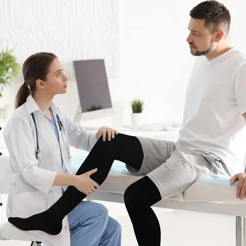 Miniatura 5 de Supervitae 2 pares de calcetines de compresión de 30-40 mmHg para hombres y mujeres, calcetines de compresión extra firmes con punta cerrada