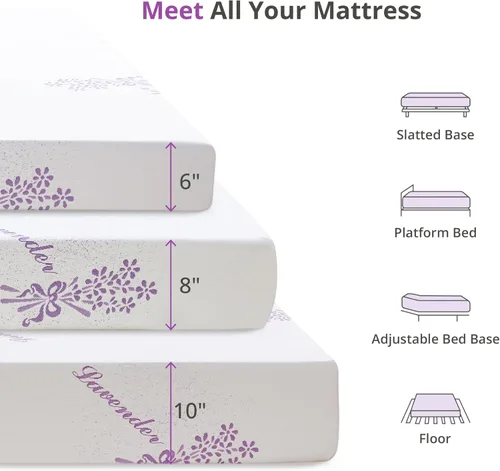 Miniatura 7 de EGOHOME Colchón tamaño individual de 6 pulgadas, espuma viscoelástica mediana con gel de té verde, alivio de presión, comodidad de adaptación