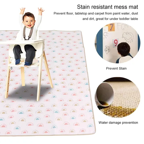 Miniatura 6 de Tapete para silla de bebé, tapete multiusos portátil para derrames de alimentos, para pícnic al aire libre en el hogar