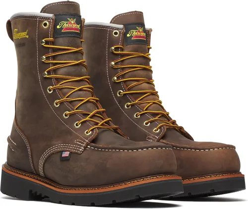 Thorogood - Bota de seguridad impermeable con puntera de mocasín, suela MAXWear90, serie 1957, para hombre, 8.0 pulgadas