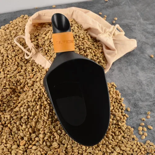 Miniatura 5 de CAFEMASY Cuchara medida de café en grano de café, pala Kilo Bean Scooper (negra-pequeño)