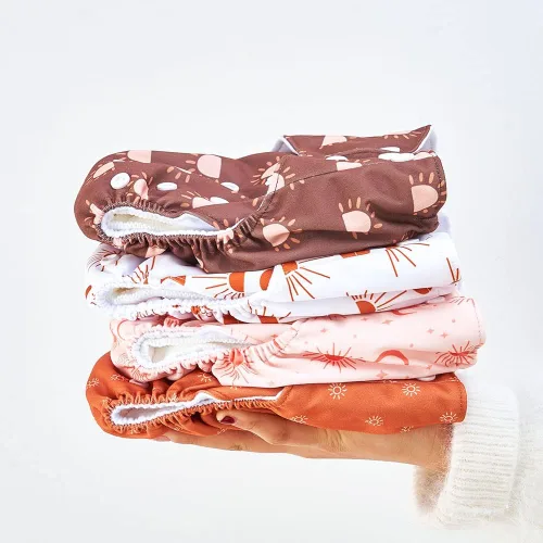 Miniatura 7 de HappyFlute 9 Juegos de Pañales de Tela de Bolsillo para Recién Nacido Talla Única Ajustables Reutilizables para Bebés Niños y Niñas