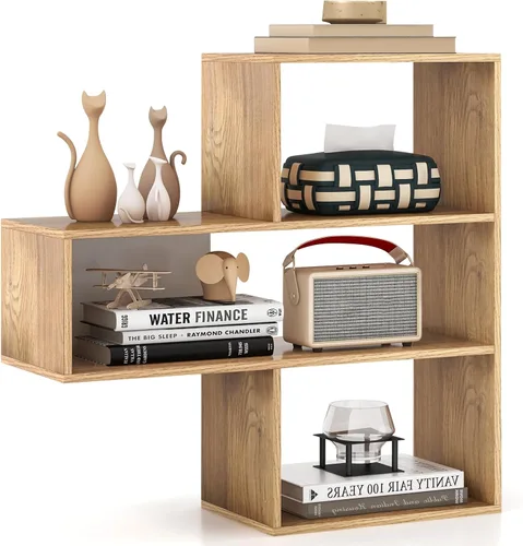 Miniatura 10 de Tangkula Estantería de 6 cubos, 2 piezas separables en el suelo, estantería horizontal abierta, estante de almacenamiento multifuncional para sala