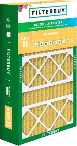 Miniatura 19 de Filterbuy Filtro de aire MERV 11 de 10 x 17 x 2 pulgadas para defensa superior de mascotas y alergias (paquete de 1), filtros exteriores plisados