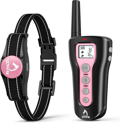 Miniatura 9 de PATPET Collar de choque para perro, collar recargable de entrenamiento para perros con control remoto para perros medianos y grandes, 3 modos