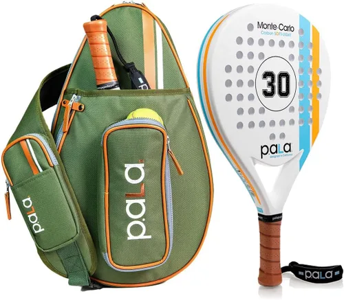 Miniatura 16 de Juego de raquetas de pádel con bolsa, incluye raqueta de pádel de alto rendimiento y bolsa elegante, ideal para principiantes y jugadores avanzados