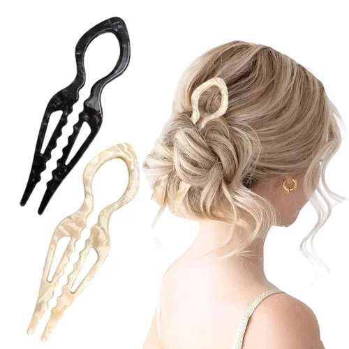 Miniatura 8 de Horquillas francesas para mujer, horquillas para el cabello mayoritario, pinzas elegantes para mujeres para recoger, moños, mecanismo de bloqueo