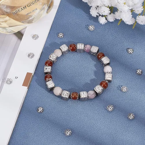 Miniatura 5 de UNICRAFTALE Acerca de 300 tapas de cuentas de flores multipétalos de 0.276 in de acero inoxidable, tapas espaciadoras huecas de metal para pulseras
