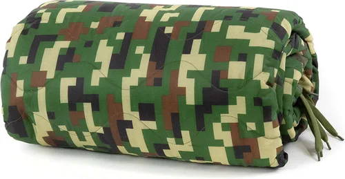 Miniatura 7 de Farm Blue Manta militar de camuflaje negro para acampar, manta táctica Woobie manta poncho, ligera, multifuncional, mantas para todo tipo de clima