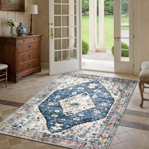 Miniatura 145 de Lahome Alfombra Bohemia Tribal Lavable de 3 x 5, Alfombras Antideslizantes para Entrada, Dormitorio, Sala de Estar, Vintage, Ultra Suave, No
