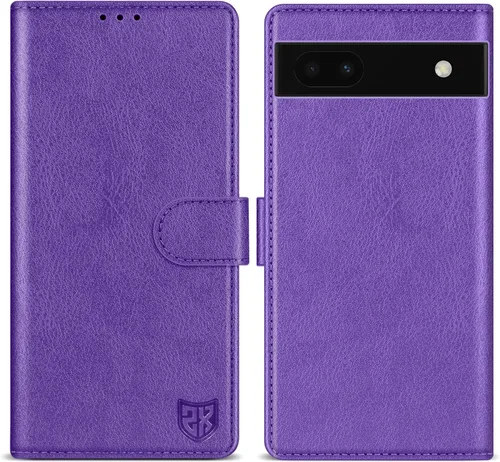 Miniatura 14 de ZZXX Funda tipo cartera para Google Pixel 6a con bloqueo RFID, ranura para tarjetas, función atril, cierre magnético, funda protectora de cuero