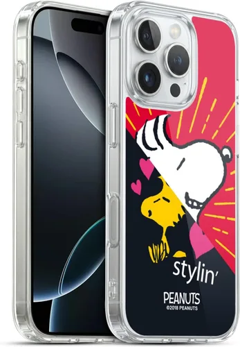 Miniatura 72 de Head Case Designs Funda de gel con licencia oficial de Peanuts Snoopy & Woodstock Halfs and Laughs [protección de grado militar] compatible