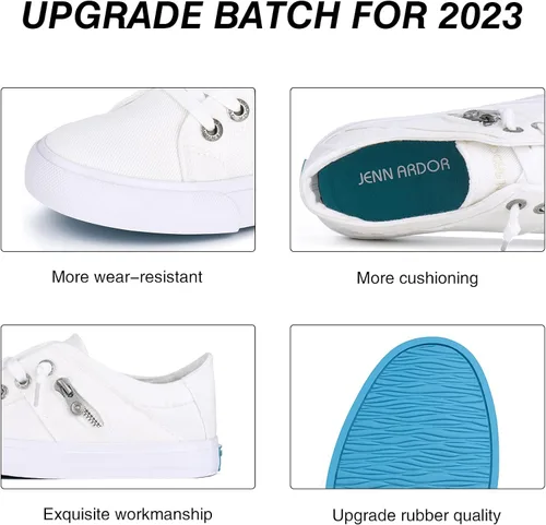 Miniatura 2 de JENN ARDOR Zapatillas sin cordones para mujer, zapatos antideslizantes, zapatos retro, zapatos casuales, zapatos planos para caminar