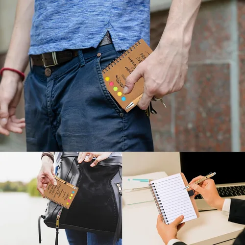 Miniatura 7 de Kosiz Juego de 60 unidades/30 unidades, regalo cristiano, versículo bíblico, bolígrafo de bambú en espiral, cuaderno bíblico con notas, cesta Papel