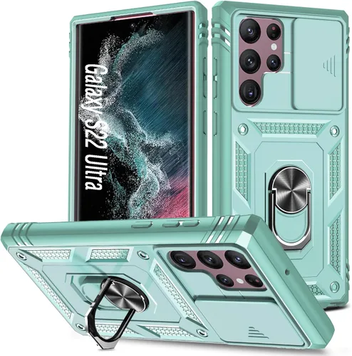 Miniatura 71 de Funda para Galaxy S22 Ultra, a prueba de golpes, resistente a los impactos con lente deslizante Funda protectora para Samsung Galaxy S22 Ultra 4G/5G