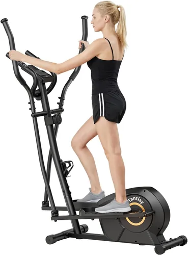 Elliptical Exercise Machine for Apartments and Homes,8 Levels of Magnetic Resistance,15.5-inch Stride Elliptical Machine, and Supports Users up to