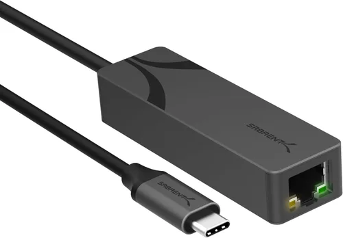 SABRENT Adaptador Ethernet USB-C a 5G – Optimizado de 5GbE, requiere USB 3.1 Gen 1+, compatibilidad clara, cuerpo de aluminio, Plug-and-Play para