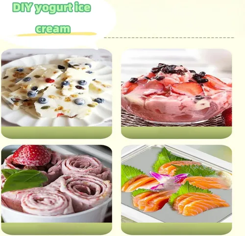 Miniatura 4 de Máquina de helado instantánea, máquina de helado enrollado, máquina de helado de servicio suave, perfecta para yogur helado, y más! Máquina de Rosa