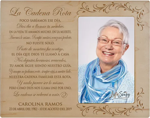 Miniatura 38 de LifeSong Milestones Marco de fotos personalizado de condolencias conmemorativas, los que amamos no se van caminan a nuestro lado todos los días