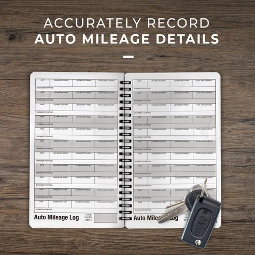 Miniatura 2 de Cuaderno de millas y gastos automáticos – Registro de kilometraje del vehículo, libro de registro de millas para rastrear más de 400 viajes
