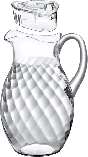 Miniatura 7 de Amazing Abby - Bubbly Whirly Grand - Jarra de plástico (96 oz, 3 cuartos), Jarra de agua transparente con tapa, Jarra de nevera, Libre de BPA, A