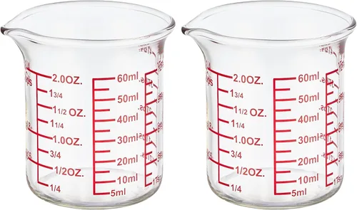 Miniatura 23 de Ackers - Taza medidora de vidrio de 1 taza, taza medidora de líquido de borosilicato de 8 onzas con boquilla