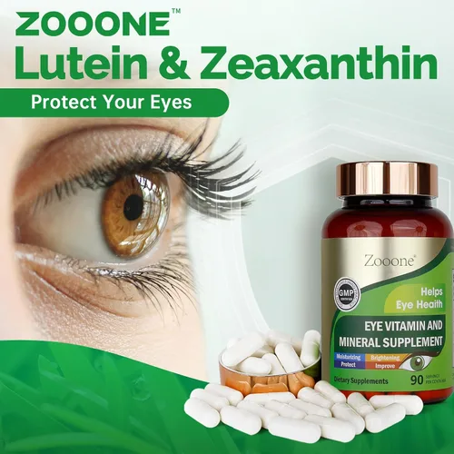 Miniatura 7 de zooone Luteína y Zeaxantina Vitaminas para los Ojos, Suplemento de Vitaminas y Minerales para los Ojos con Vitamina C, E, Zinc, Cobre, Apoyo