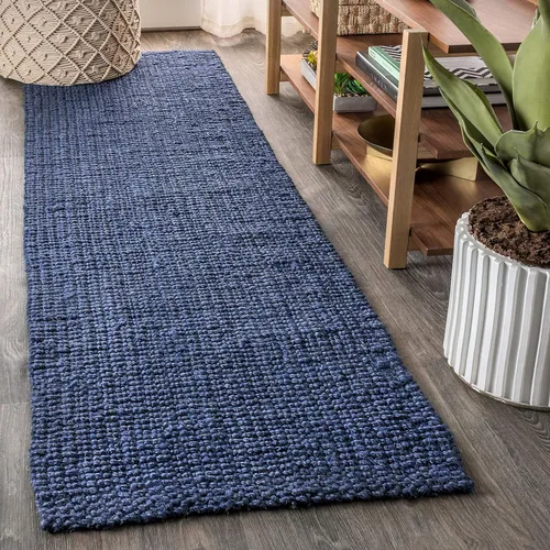Miniatura 17 de Eyely FRN102C-2 - Alfombra de pasillo de fibra natural tejida a mano de yute grueso para interiores, bohemia; rústica; vintage, dormitorio, cocina