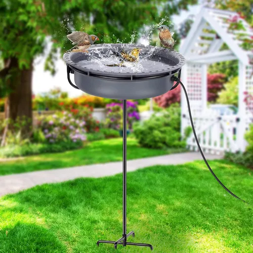 Saillong Baños para pájaros para exteriores, comedero de agua para colibríes, para jardín, patio, césped, ideal para atraer pájaros (estilo