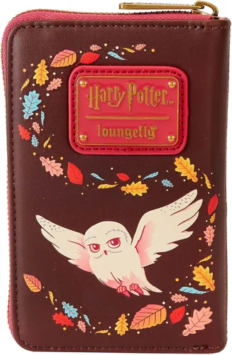 Miniatura 4 de Loungefly Harry Potter Hogwarts Otoño Cremallera Alrededor Cartera Carteras de Harry Potter, Rojo -, Cartera