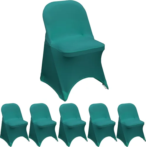 Miniatura 76 de YOUR CHAIR COVERS - Funda para silla plegable de elastano azul claro - Funda de cojín tapizada plegable elástica ajustable extraíble lavable