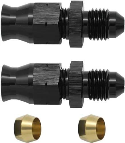 Miniatura 6 de Adaptador de tubo de combustible de línea dura de 10AN macho a 5/8 "(15.9 mm) de diámetro exterior de aluminio negro