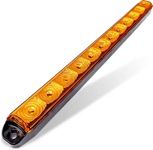 TRUE MODS 16" 12 luz de barra LED para remolque ámbar [Peligro + señal de giro secuencial] [DOT FMVSS 108] [SAE I6P2] [IP67 sumergible] luz de freno