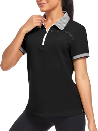 Little Beauty Camisas tipo polo de golf para mujer, manga corta, cómodas, ajustadas